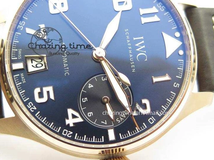 MIROTIME 0705 Big Pilot IW500909 RG ZF 1:1 Best Edition Le Petit Prince On Brown Leather Strap A Breathable 7293